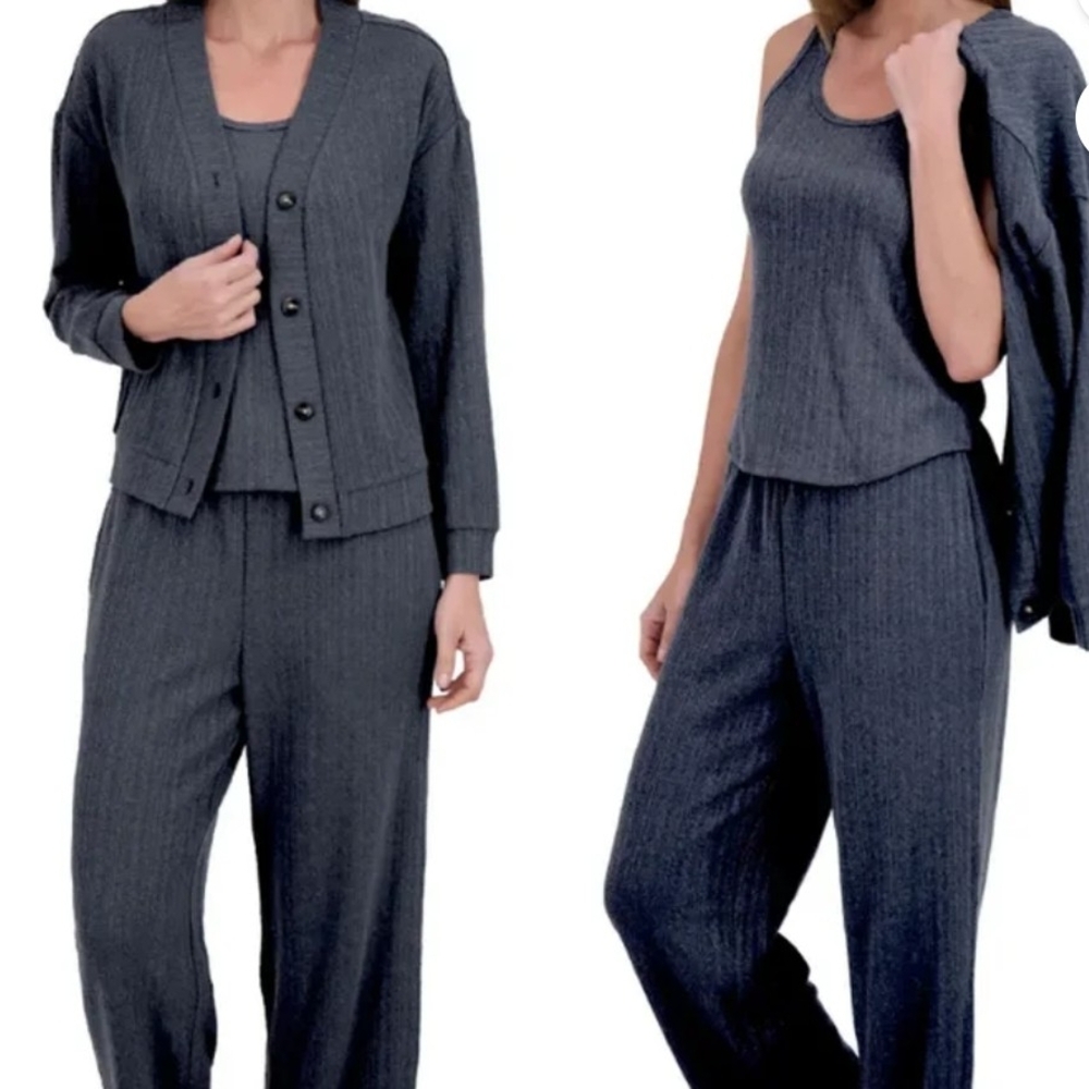 Women's Gray Three-Piece Lounge Set